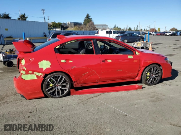 2021 Subaru WRX STI with VIN JF1VA2E63M9805896, listed as a Copart auction lot 84104264 with 68,657 mi miles and Salvage Title. Bid and sale history available at carsss.com. Image 3.