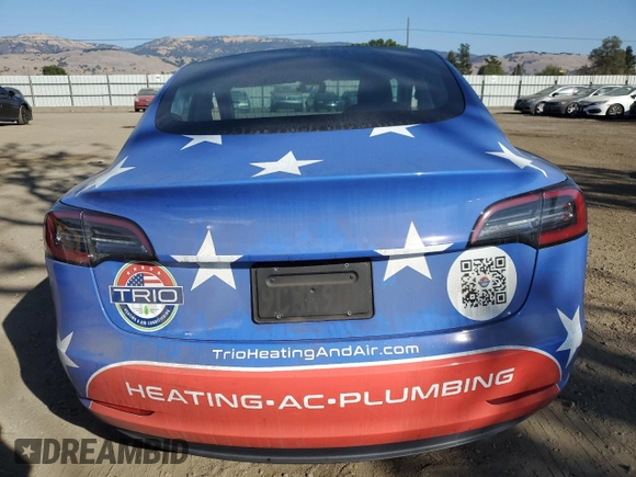 2019 Tesla Model 3 Mid Range with VIN 5YJ3E1EA4KF401500, listed as a Copart auction lot 80029064 with 100,077 mi miles and Salvage Title. Bid and sale history available at carsss.com. Image 6.