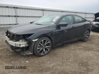2019 Honda Civic Si with VIN 2HGFC1E57KH707527, listed as a Copart auction lot 47070985 with 81,828 mi miles and Salvage Title. Bid and sale history available at DreamBid. Image 1.