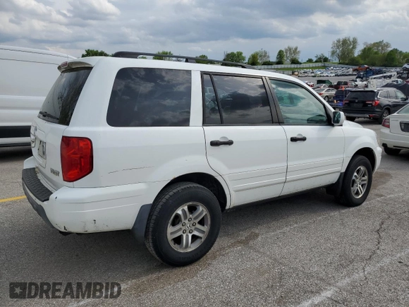 2005 Honda Pilot EX with VIN 5FNYF184X5B038942, listed as a Copart auction lot 50913695 with 225,404 mi miles and Salvage Title. Bid and sale history available at DreamBid. Image 3.