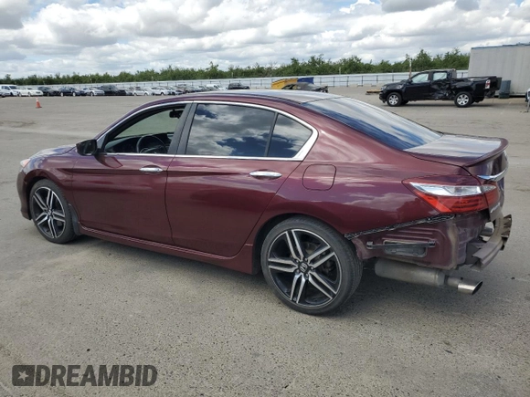 2016 Honda Accord Sport with VIN 1HGCR2F57GA199216, listed as a Copart auction lot 56395825 with 108,837 mi miles and Salvage title. Bid and sale history available at DreamBid. Image 2.