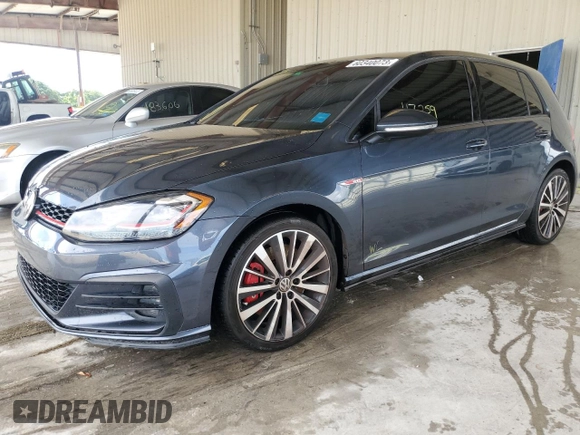 2019 Volkswagen Golf GTI S with VIN 3VW6T7AU7KM022697, listed as a Copart auction lot 60340073 with 47,259 mi miles. Bid and sale history available at carsss.com. Image 1.
