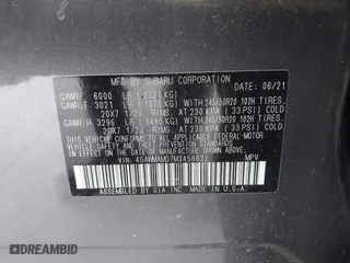 2021 Subaru Ascent Limited with VIN 4S4WMAMD7M3458832, listed as a IAAI auction lot 42046786 with 48,086 mi miles. Bid and sale history available at carsss.com. Image 9.