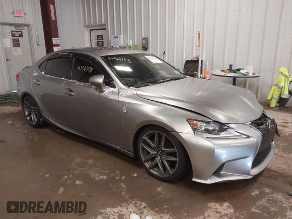 2015 Lexus IS 250 with VIN JTHBF1D25F5059385, listed as a IAAI auction lot 41565158 with 115,646 mi miles. Bid and sale history available at carsss.com. Image 1.