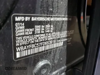2015 BMW 7 Series 750Li xDrive z VIN WBAYF8C57FD653916, wystawiony jako Copart lot #52864275 z przebiegiem 138 811 mil mil oraz Szkoda całkowita • Salvage title. Historia ofert i sprzedaży dostępna na DreamBid. Obrazek 12.