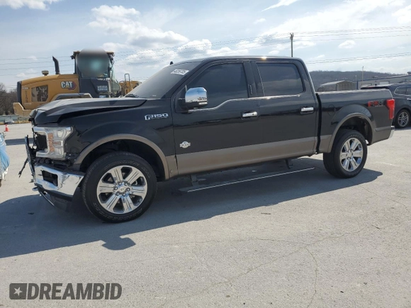 2019 Ford F-150 XL with VIN 1FTEW1E42KFC94989, listed as a Copart auction lot 48256705 with 108,120 mi miles and Salvage Title. Bid and sale history available at carsss.com. Image 1.