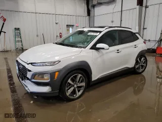 2021 Hyundai Kona Limited with VIN KM8K3CA54MU599751, listed as a Copart auction lot 45270735 with 62,587 mi miles and Non Repairable. Bid and sale history available at carsss.com. Image 1.