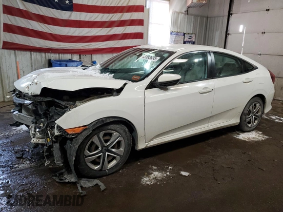 2016 Honda Civic Sedan LX with VIN 19XFC2F56GE233737, listed as a Copart auction lot 43183635 with 147,725 mi miles and Salvage Title. Bid and sale history available at carsss.com. Image 1.