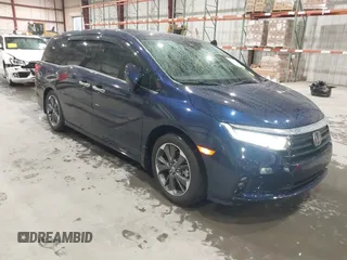 2024 Honda Odyssey Elite with VIN 5FNRL6H92RB005123, listed as a IAAI auction lot 41572778 with 9,312 mi miles. Bid and sale history available at carsss.com. Image 1.