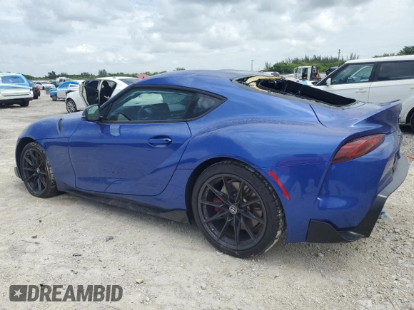 2023 Toyota Supra 3.0 with VIN WZ1DB0G08PW061526, listed as a Copart auction lot 61642655 with 11,279 mi miles and Salvage title. Bid and sale history available at DreamBid. Image 2.