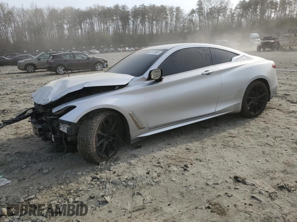 2017 Infiniti Q60 Premium with VIN JN1CV7EL6HM320375, listed as a Copart auction lot 50119904 with 70,620 mi miles and Salvage title. Bid and sale history available at DreamBid. Image 1.