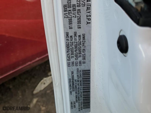 2021 Ram ProMaster City Cargo Van Tradesman with VIN ZFBHRFAB1M6U16026, listed as a Copart auction lot 49355275 with 0 mi miles and Clean Title. Bid and sale history available at carsss.com. Image 12.