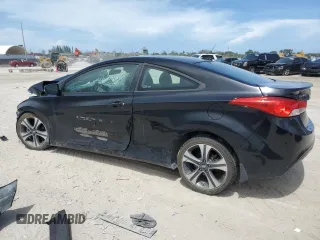 2013 Hyundai Elantra Coupe GS PZEV with VIN KMHDH6AE6DU014924, listed as a Copart auction lot 63874694 with 0 mi miles and Salvage Title. Bid and sale history available at carsss.com. Image 2.