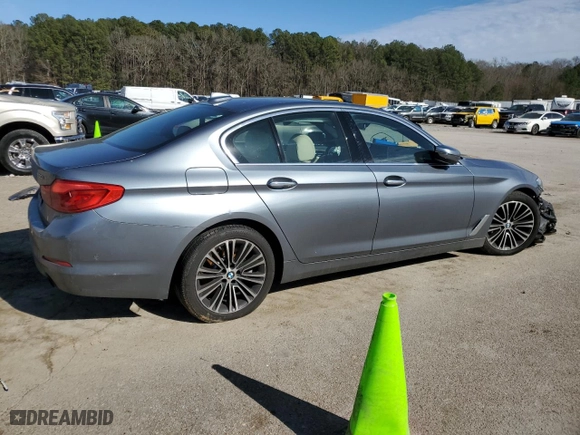2017 BMW 5 Series 530i with VIN WBAJA5C37HG894017, listed as a Copart auction lot 46874095 with 128,150 mi miles and Salvage Title. Bid and sale history available at carsss.com. Image 3.