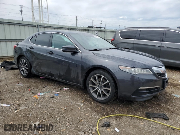 2015 Acura TLX Technology with VIN 19UUB3F57FA008214, listed as a Copart auction lot 58093535 with 106,741 mi miles and Salvage title. Bid and sale history available at DreamBid. Image 4.