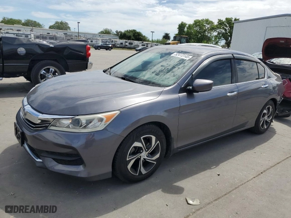 2017 Honda Accord Sedan LX with VIN 1HGCR2F38HA114318, listed as a Copart auction lot 52413145 with 95,867 mi miles and Salvage Title. Bid and sale history available at carsss.com. Image 1.