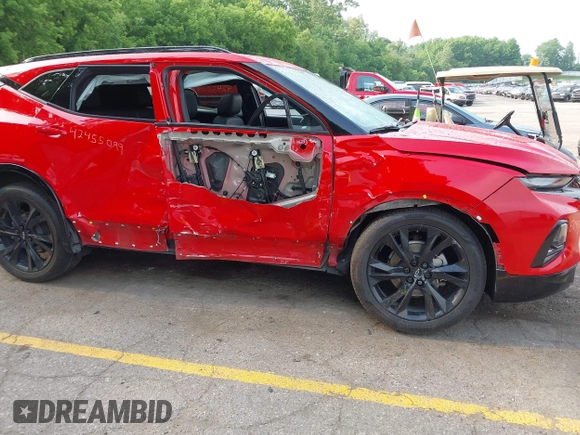 2020 Chevrolet Blazer RS z VIN 3GNKBKRS2LS610070, wystawiony jako IAAI lot #42455099 z przebiegiem 38 030 mil mil oraz . Historia ofert i sprzedaży dostępna na DreamBid. Obrazek 6.