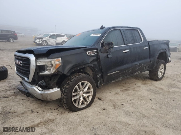 2019 GMC Sierra 1500 SLT with VIN 3GTU9DEL2KG205383, listed as a Copart auction lot 86866304 with 112,207 mi miles and Salvage Title. Bid and sale history available at carsss.com. Image 1.