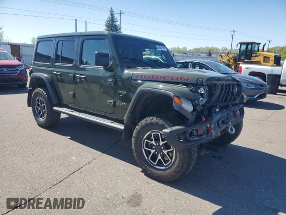 2024 Jeep Wrangler Rubicon z VIN 1C4PJXFG8RW226581, wystawiony jako Copart lot #55681685 z przebiegiem 17 738 mil mil oraz Szkoda całkowita • Salvage title. Historia ofert i sprzedaży dostępna na DreamBid. Obrazek 4.