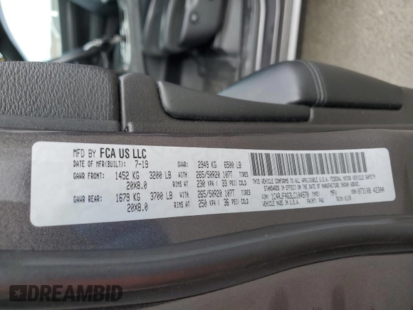 2020 Jeep Grand Cherokee Laredo E with VIN 1C4RJFAG3LC104570, listed as a Copart auction lot 76829984 with 73,348 mi miles and Non Repairable. Bid and sale history available at carsss.com. Image 14.