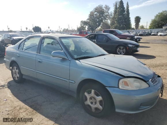 2000 Honda Civic EX with VIN 1HGEJ8649YL045994, listed as a Copart auction lot 50049695 with 119,083 mi miles and Salvage Title. Bid and sale history available at carsss.com. Image 4.