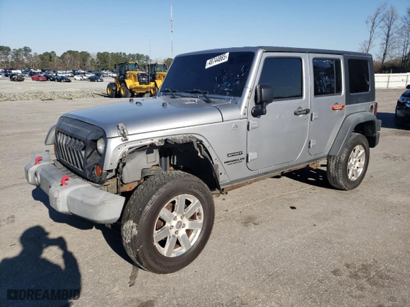 2013 Jeep Wrangler Unlimited Sport with VIN 1C4BJWDG7DL688230, listed as a Copart auction lot 48744865 with 142,110 mi miles and Clean Title. Bid and sale history available at carsss.com. Image 1.
