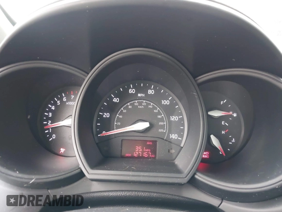 2014 Kia Rio LX with VIN KNADM4A31E6327403, listed as a IAAI auction lot 41915952 with 127,167 mi miles. Bid and sale history available at carsss.com. Image 7.