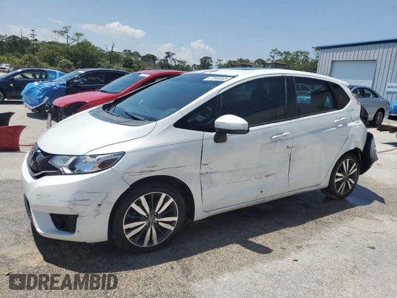 2015 Honda Fit EX-L with VIN 3HGGK5H82FM746358, listed as a Copart auction lot 47295065 with 70,080 mi miles and Salvage title. Bid and sale history available at DreamBid. Image 1.