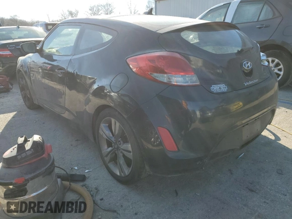 2012 Hyundai Veloster w/Red Int with VIN KMHTC6AD5CU030242, listed as a Copart auction lot 83016604 with 142,555 mi miles and Salvage title. Bid and sale history available at DreamBid. Image 2.