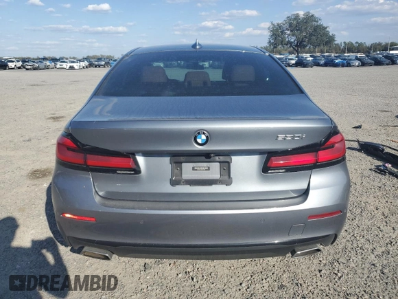 2021 BMW 5 Series 530i with VIN WBA53BH06MWX21033, listed as a Copart auction lot 47253455 with 47,635 mi miles and Salvage title. Bid and sale history available at DreamBid. Image 6.
