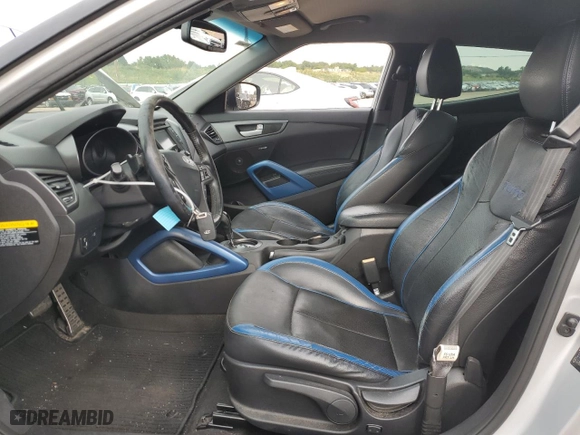 2014 Hyundai Veloster Turbo with VIN KMHTC6AE4EU183559, listed as a Copart auction lot 70338514 with 132,830 mi miles and Salvage Title. Bid and sale history available at carsss.com. Image 7.