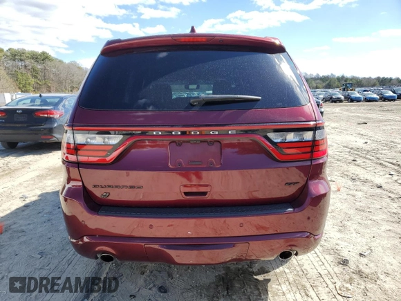 2020 Dodge Durango GT Plus with VIN 1C4RDJDG1LC186112, listed as a Copart auction lot 47263365 with 110,266 mi miles and Salvage title. Bid and sale history available at DreamBid. Image 6.