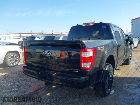 2021 Ford F-150 XL with VIN 1FTEW1EP1MFA83246, listed as a IAAI auction lot 41660885 with 96,206 mi miles and . Bid and sale history available at DreamBid. Image 4.