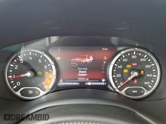 2018 Jeep Renegade Trailhawk z VIN ZACCJBCB1JPJ02192, wystawiony jako Copart lot #56064425 z przebiegiem 75 701 mil mil oraz Szkoda całkowita • Salvage title. Historia ofert i sprzedaży dostępna na DreamBid. Obrazek 9.