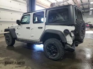2022 Jeep Wrangler Unlimited Willys with VIN 1C4HJXDM7NW244562, listed as a Copart auction lot 79667744 with 47,157 mi miles and Salvage Title. Bid and sale history available at DreamBid. Image 2.