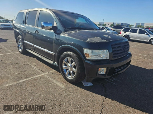 2004 Infiniti QX56 with VIN 5N3AA08A64N812493, listed as a Copart auction lot 77486754 with 0 mi miles and Salvage Title. Bid and sale history available at carsss.com. Image 1.