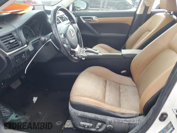 2017 Lexus CT with VIN JTHKD5BH1H2281107, listed as a Copart auction lot 74105824 with 0 mi miles and Salvage Title. Bid and sale history available at carsss.com. Image 7.