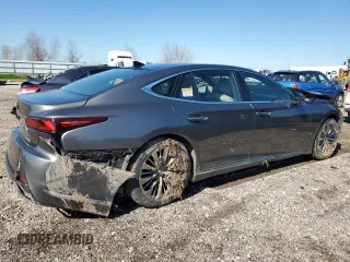 2023 Lexus LS with VIN JTHD51FFXP5018702, listed as a Copart auction lot 46787465 with 20,065 mi miles and Salvage Title. Bid and sale history available at carsss.com. Image 3.