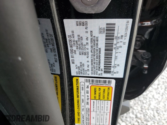 2024 Ford Bronco Sport Big Bend z VIN 3FMCR9B60RRF09605, wystawiony jako Copart lot #54833435 z przebiegiem 8 714 mil mil oraz Szkoda całkowita • Salvage title. Historia ofert i sprzedaży dostępna na DreamBid. Obrazek 14.