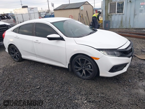 2020 Honda Civic Sedan Sport with VIN 19XFC2F87LE216756, listed as a IAAI auction lot 41640875 with 45,666 mi miles. Bid and sale history available at carsss.com. Image 1.