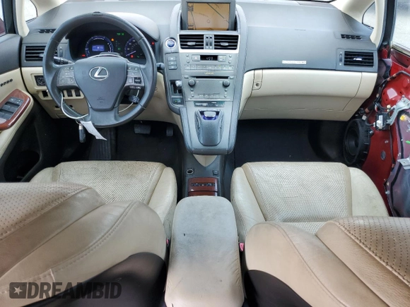 2010 Lexus HS 250h with VIN JTHBB1BA6A2010860, listed as a Copart auction lot 54854025 with 164,532 mi miles and Salvage Title. Bid and sale history available at DreamBid. Image 8.