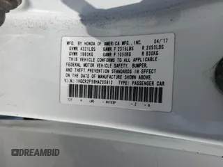 2017 Honda Accord Sedan Sport with VIN 1HGCR2F59HA205812, listed as a Copart auction lot 52262115 with 121,214 mi miles and Salvage Title. Bid and sale history available at carsss.com. Image 15.