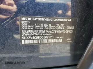 2013 BMW X5 xDrive35i z VIN 5UXZV4C58D0E02928, wystawiony jako Copart lot #58562655 z przebiegiem 85 037 mil mil oraz Szkoda całkowita • Salvage title. Historia ofert i sprzedaży dostępna na DreamBid. Obrazek 13.