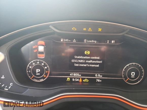 2019 Audi A4 Premium Plus с VIN WAUENAF45KA040057, выставлен на аукционе Copart как лот 55023265 с пробегом 41 800 миль миль и На запчасти • Non repairable. История ставок и продаж доступна на DreamBid. Изображение 9.