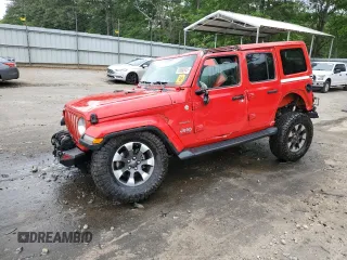 2018 Jeep Wrangler Unlimited Sahara z VIN 1C4HJXEG9JW146717, wystawiony jako Copart lot #55062845 z przebiegiem 148 844 mil mil oraz Szkoda całkowita • Salvage title. Historia ofert i sprzedaży dostępna na DreamBid. Obrazek 1.
