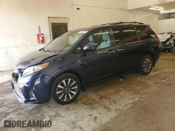 2020 Toyota Sienna XLE with VIN 5TDDZ3DC0LS237585, listed as a Copart auction lot 60913015 with 42,754 mi miles and Salvage title. Bid and sale history available at DreamBid. Image 1.