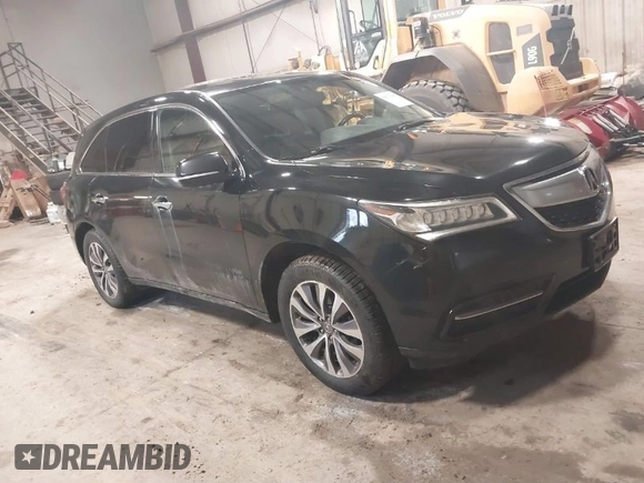 2014 Acura MDX Tech Pkg with VIN 5FRYD4H45EB001190, listed as a IAAI auction lot 41737453 with 220,495 mi miles. Bid and sale history available at carsss.com. Image 1.
