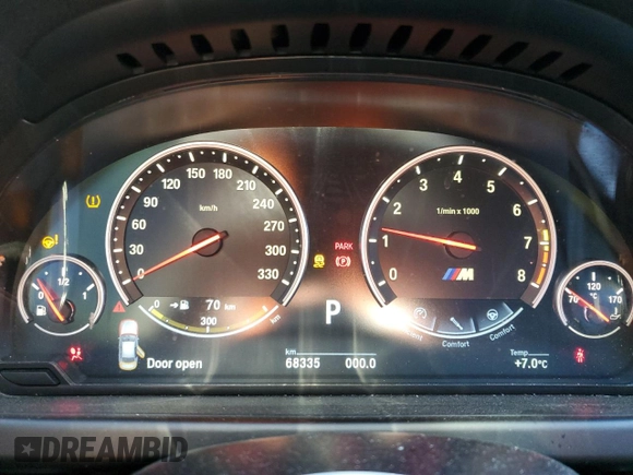 2017 BMW M6 with VIN WBS6E9C56HG437410, listed as a Copart auction lot 80217694 with 68,335 mi miles and Salvage title. Bid and sale history available at DreamBid. Image 9.