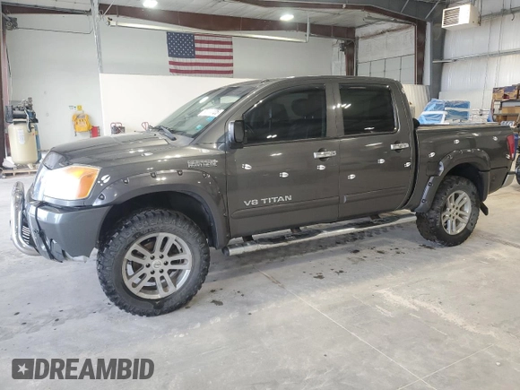 2012 Nissan Titan SL with VIN 1N6BA0ECXCN300562, listed as a Copart auction lot 58244125 with 131,595 mi miles and Salvage title. Bid and sale history available at DreamBid. Image 1.