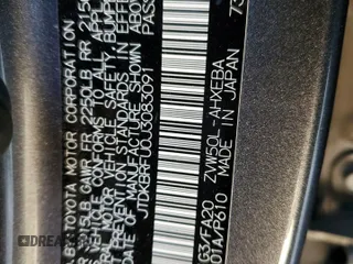2018 Toyota Prius Two with VIN JTDKBRFU0J3083091, listed as a Copart auction lot 47052605 with Not Provided miles and Salvage Title. Bid and sale history available at DreamBid. Image 12.